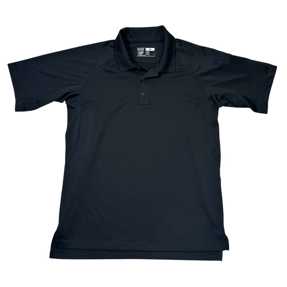 5.11 Tactical Men’s Medium Black Performance Short Sleeve Polo - Picture 2 of 9